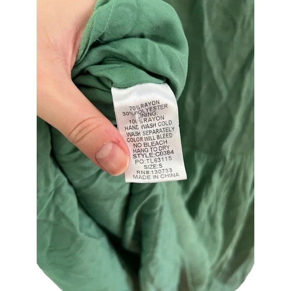 Umgee Sage Half Bell Sleeve Boho Bliss Embroidered Dress Rayon Size Small C0384 - Picture 6 of 6